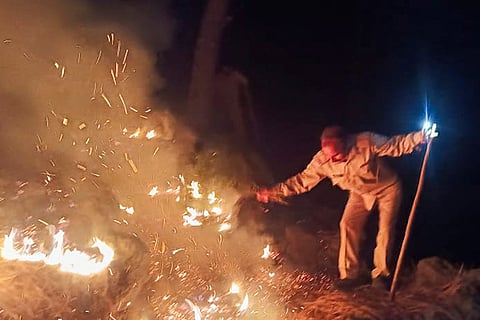 Forest fire in J&K's Rajouri
